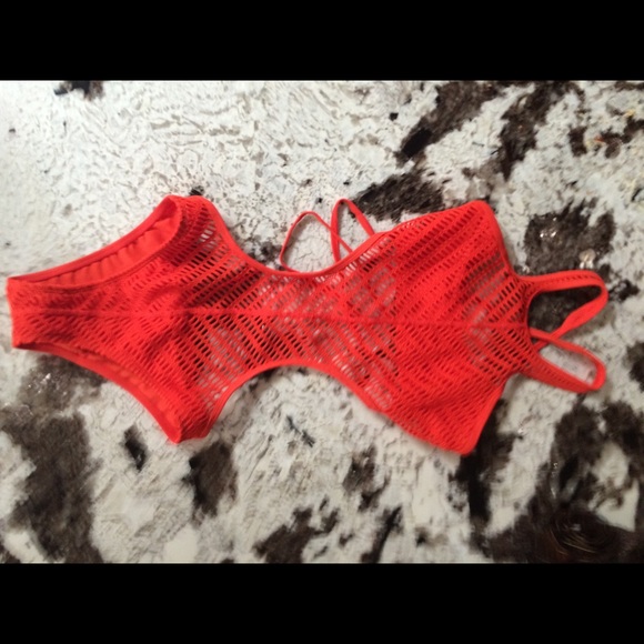 XS orange crotchet monokini by Xhilaration - Picture 3 of 5